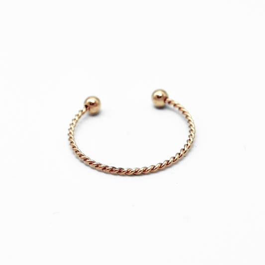 Basic Twist - Ring - Stainless Steel - Adjustable