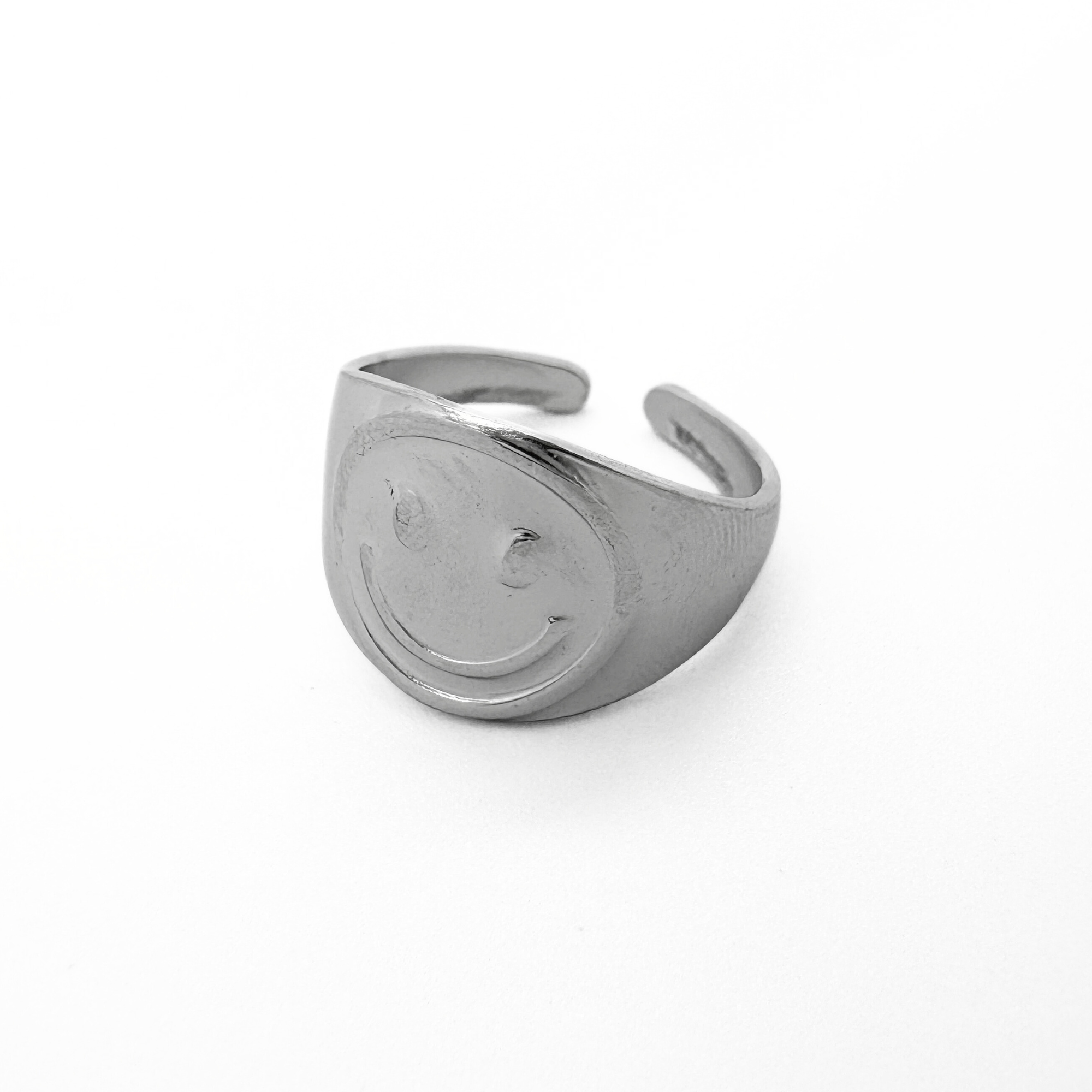 Smiley - Ring - Stainless Steel - Adjustable