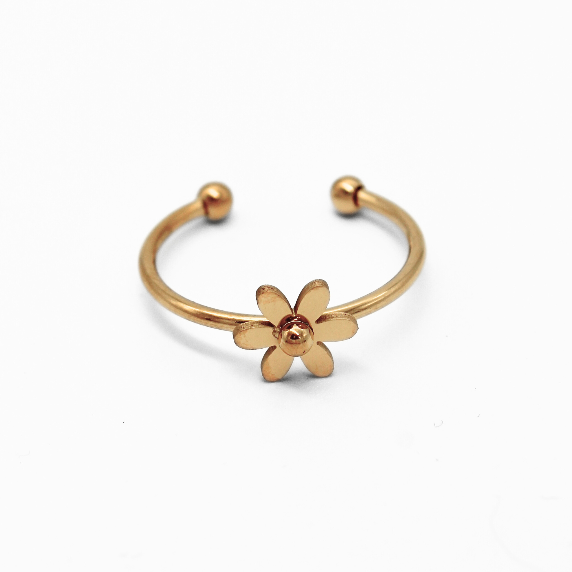 Bloom Flower - Ring - Stainless Steel - Adjustable