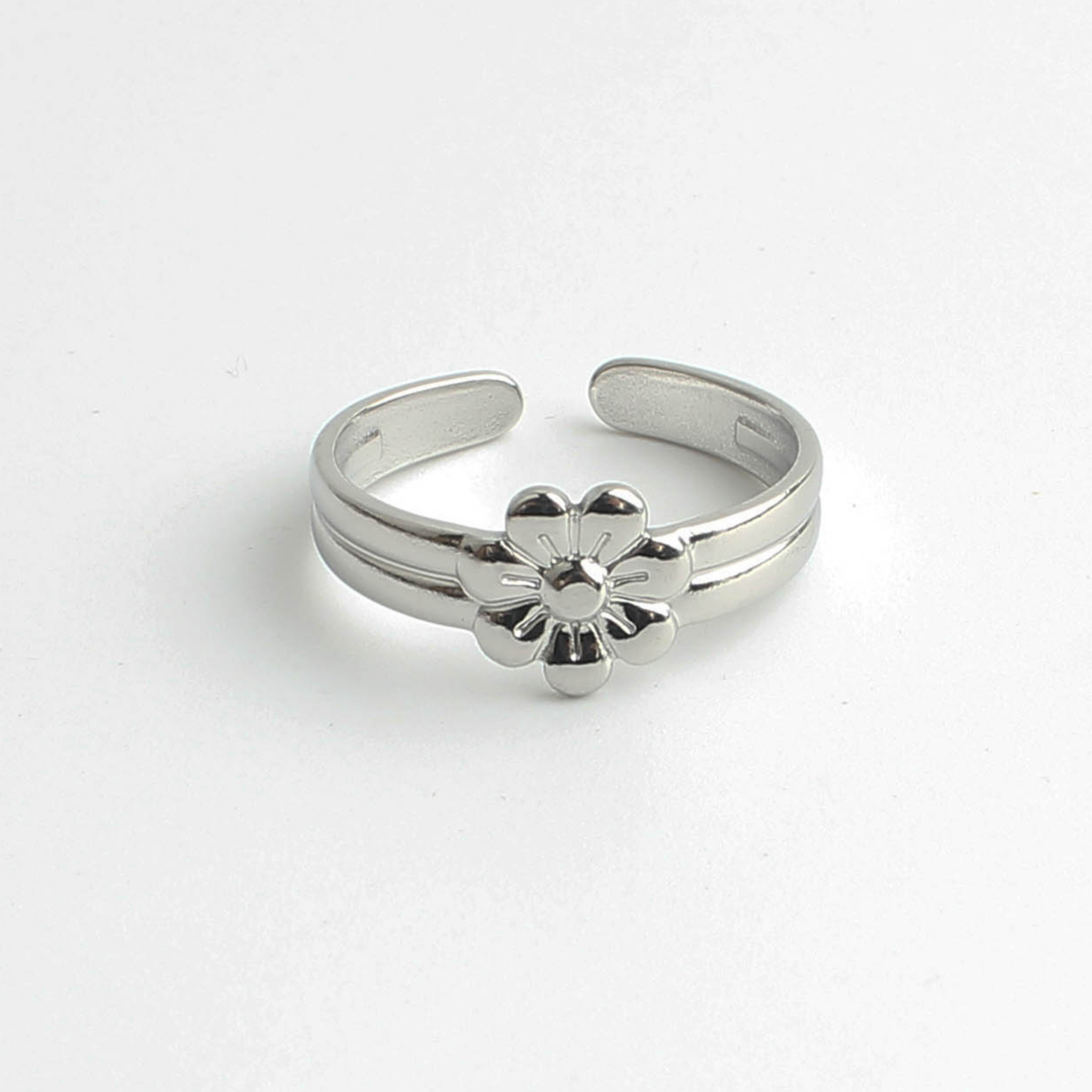 Blossom Flower - Ring - Edelstahl - verstellbar