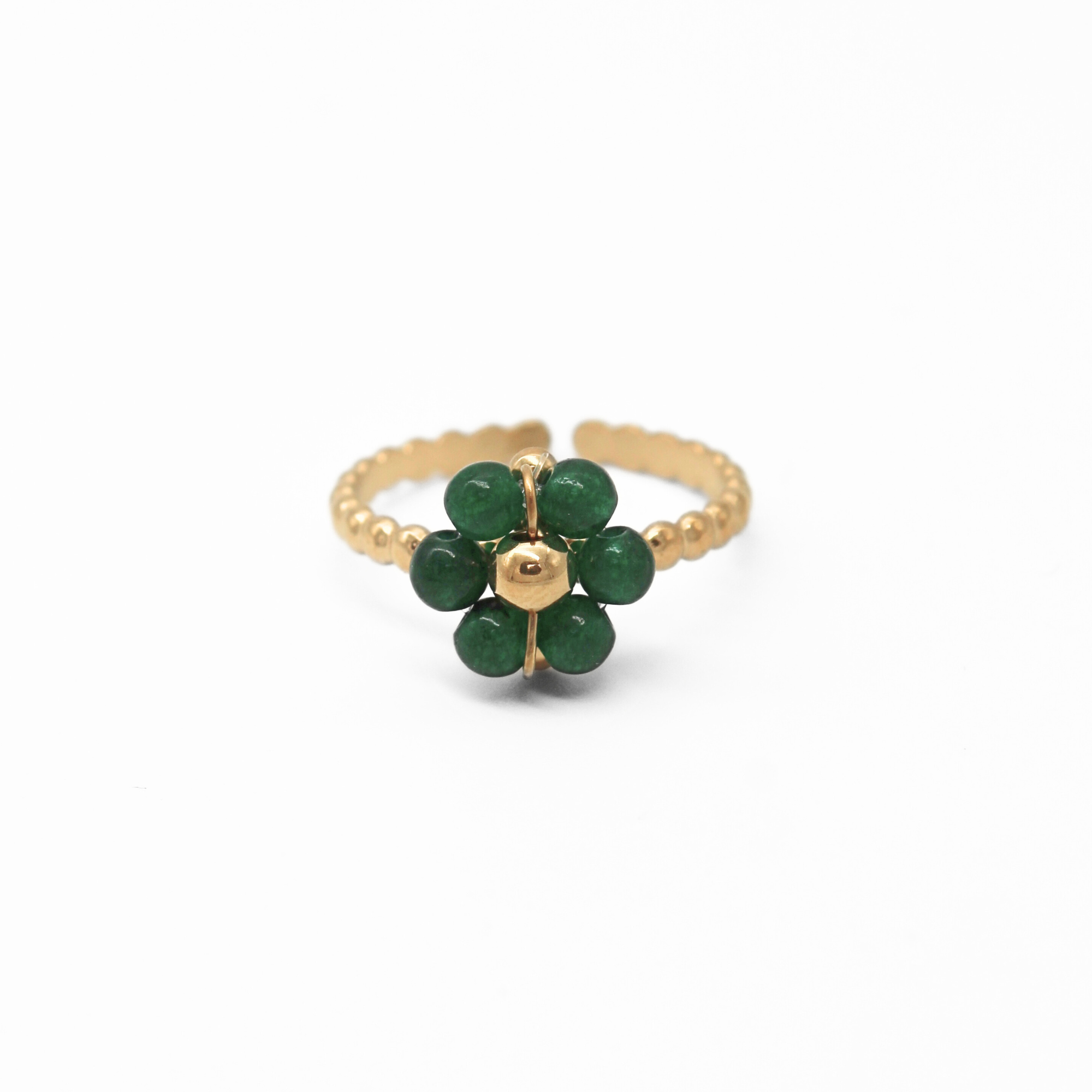 Fleur Vert - Ring - Edelstahl - Verstellbar