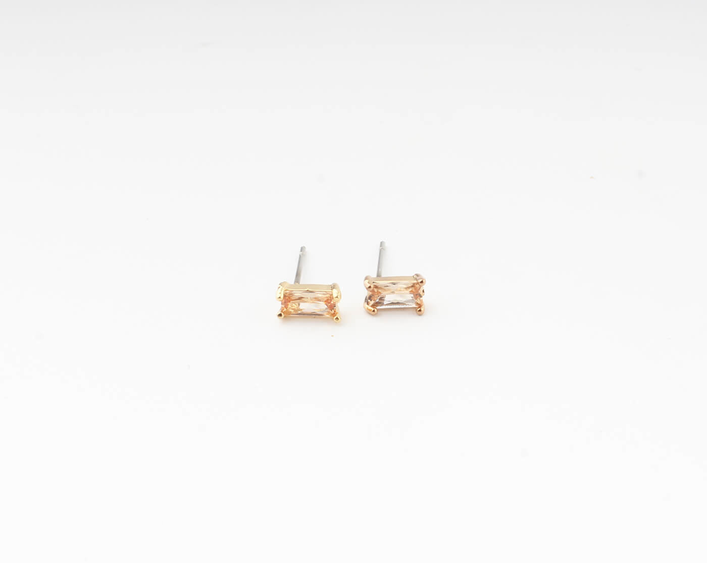 Diamond - Studs - Earrings - Plated