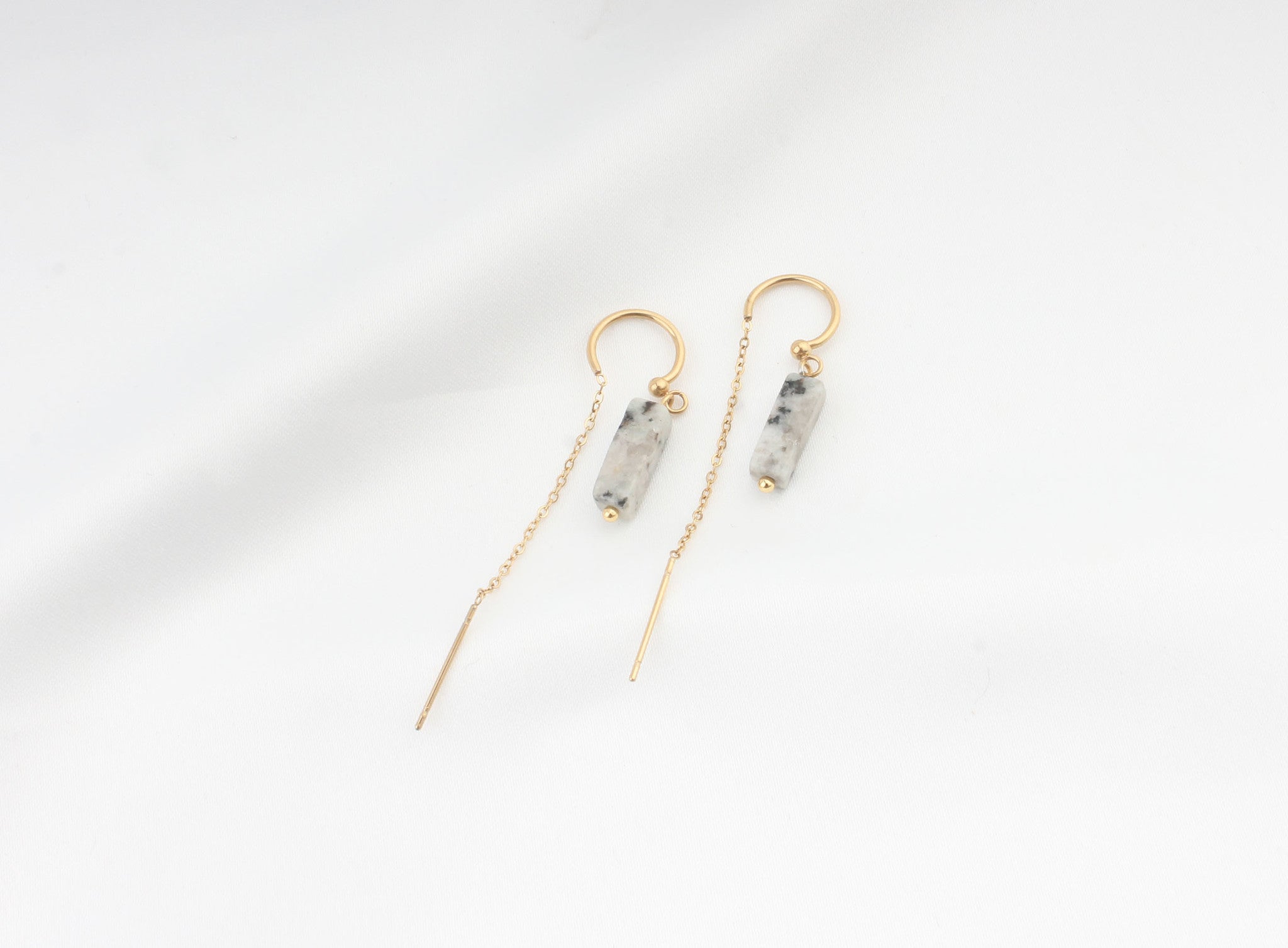 Yaya - Earrings - Natural Stone - Stainless Steel