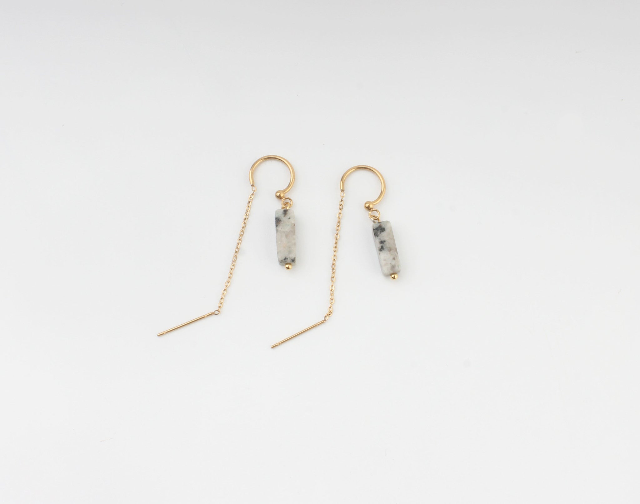 Yaya - Earrings - Natural Stone - Stainless Steel