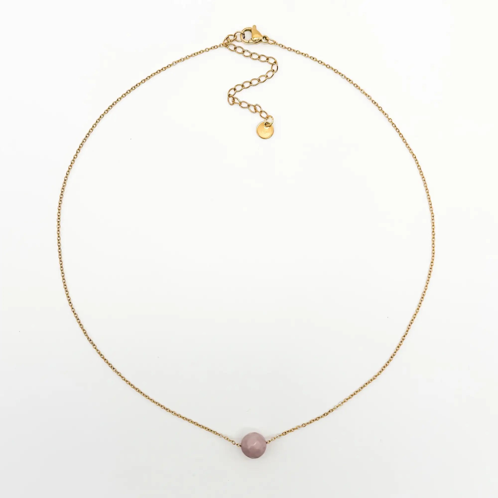 Pierre Damour - Necklace - Stainless Steel - Natural Stone