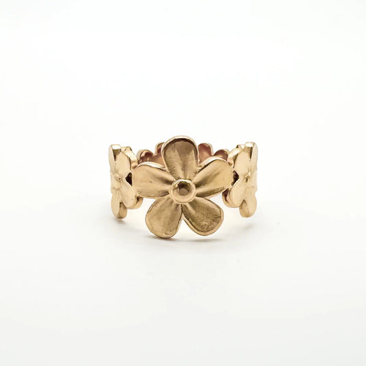 Big Daisy Flower - Ring - Edelstahl - verstellbar