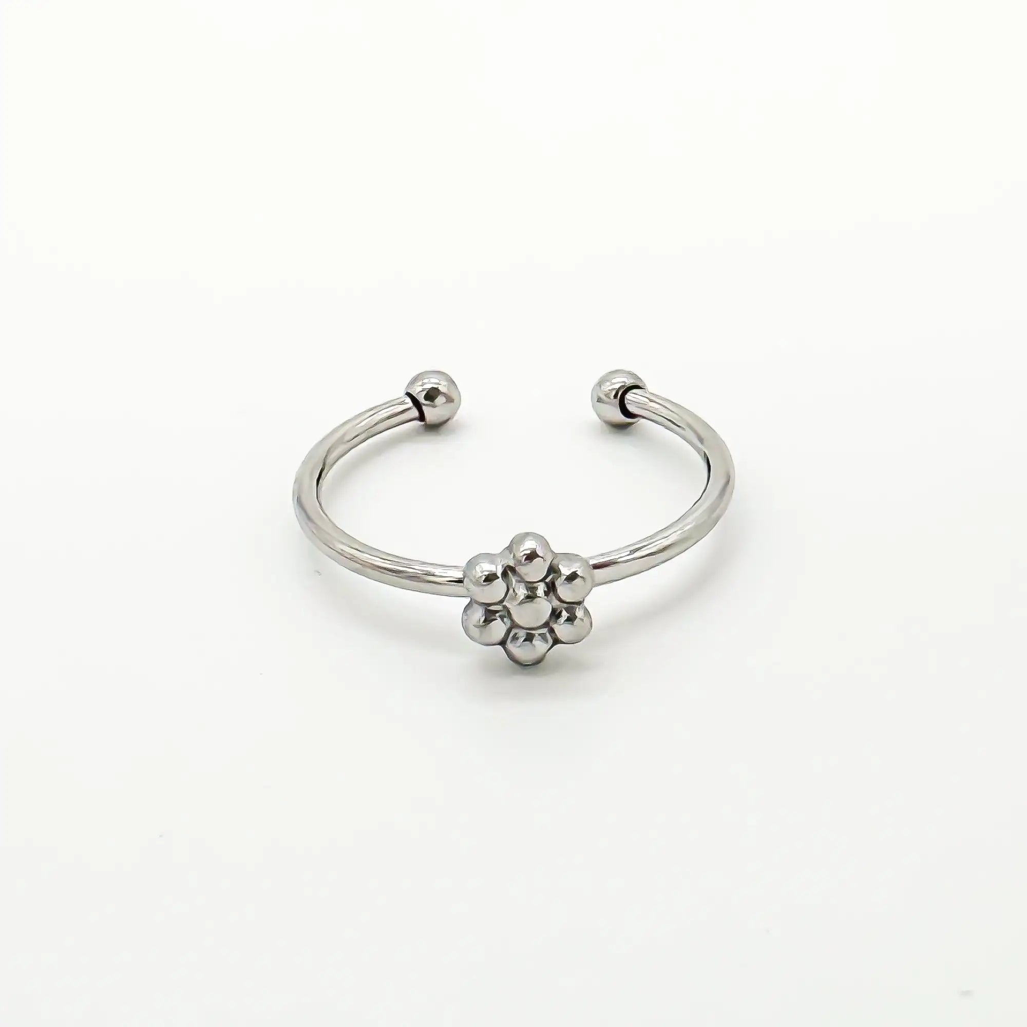 Une Petite Fleur - Ring - Stainless Steel - Adjustable