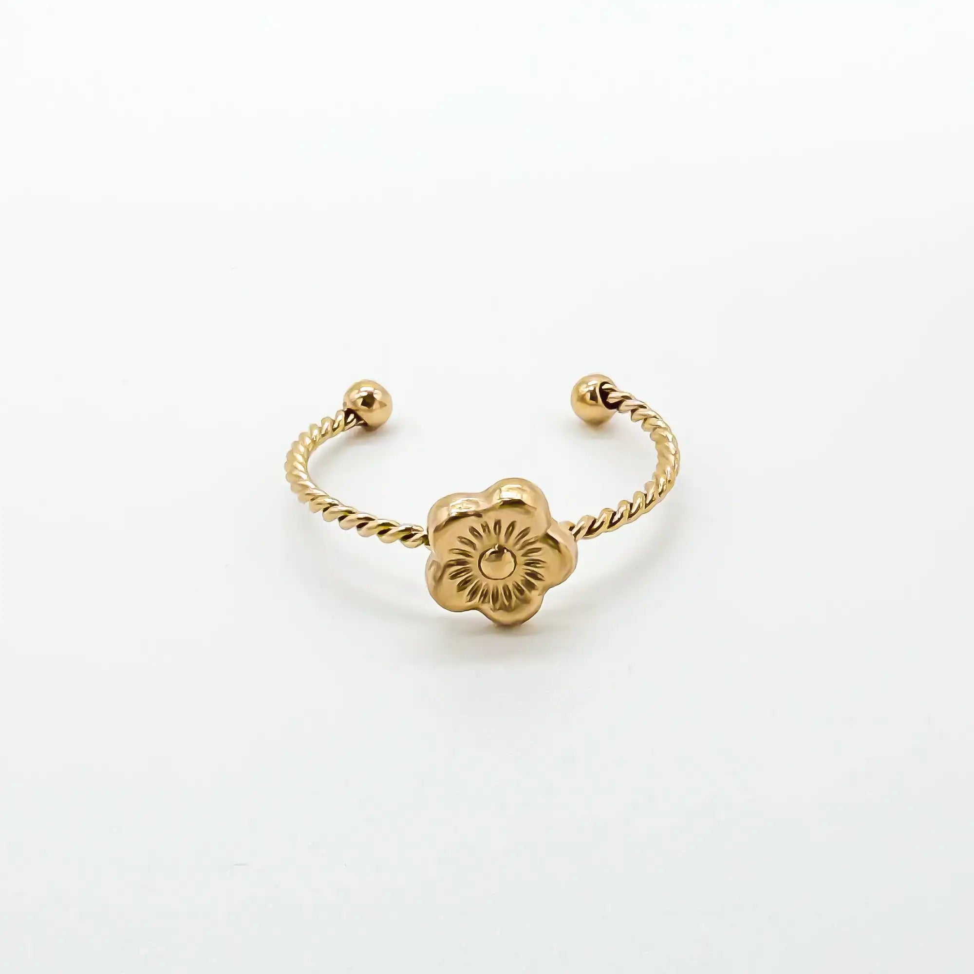 Daisy Twist - Ring - Edelstahl - Einstellbar