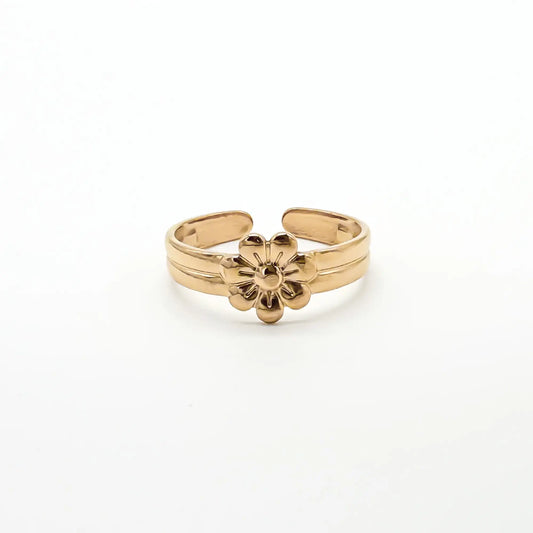 Blossom Flower - Ring - Edelstahl - verstellbar