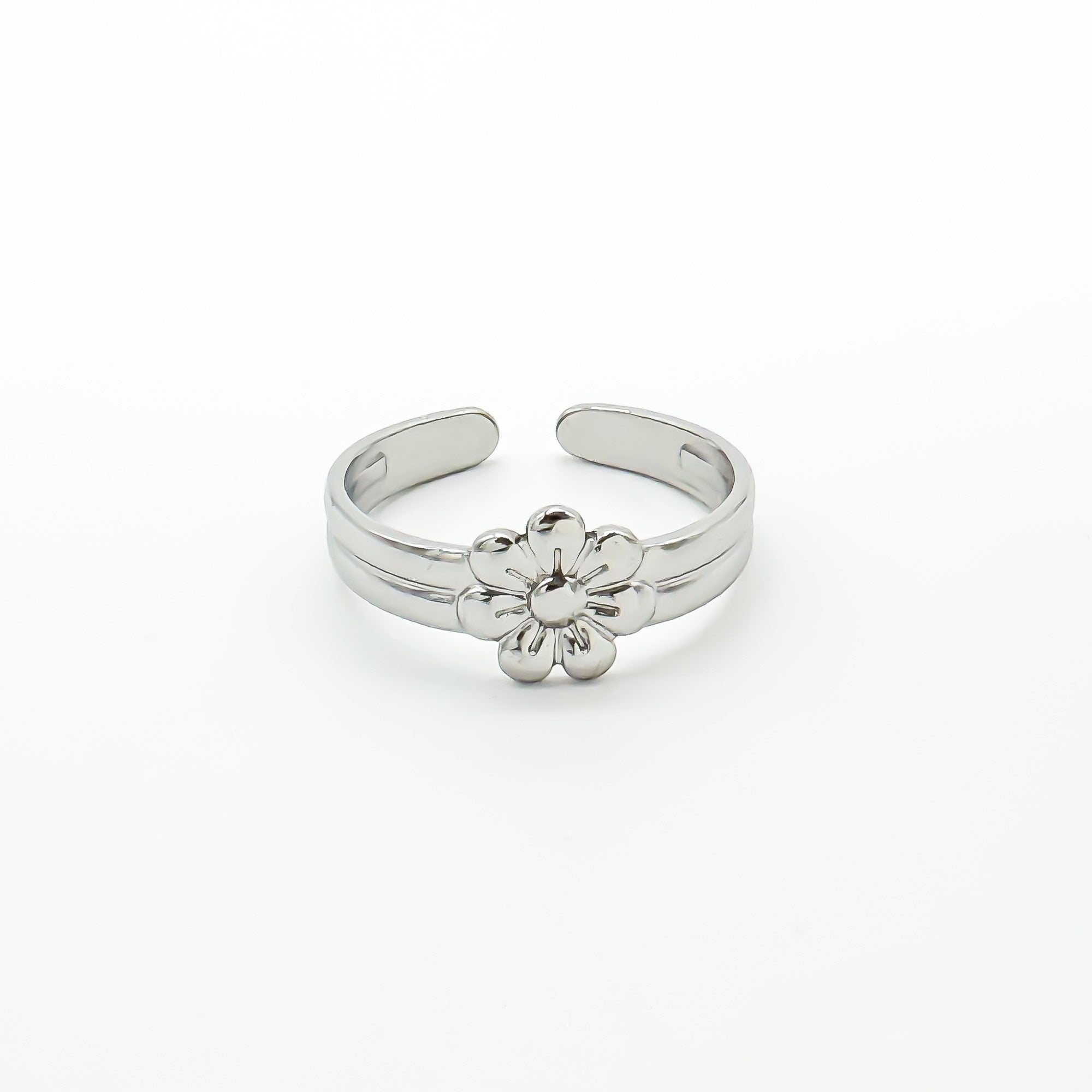 Blossom Flower - Ring - Edelstahl - verstellbar