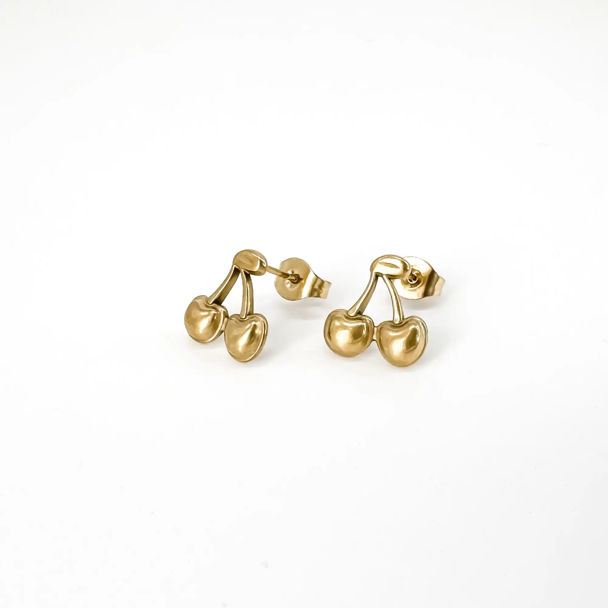 Cherry on top - Studs - Earrings - Gold