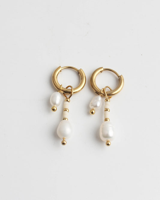 Aventure - Earrings - Pearl - Stainless Steel