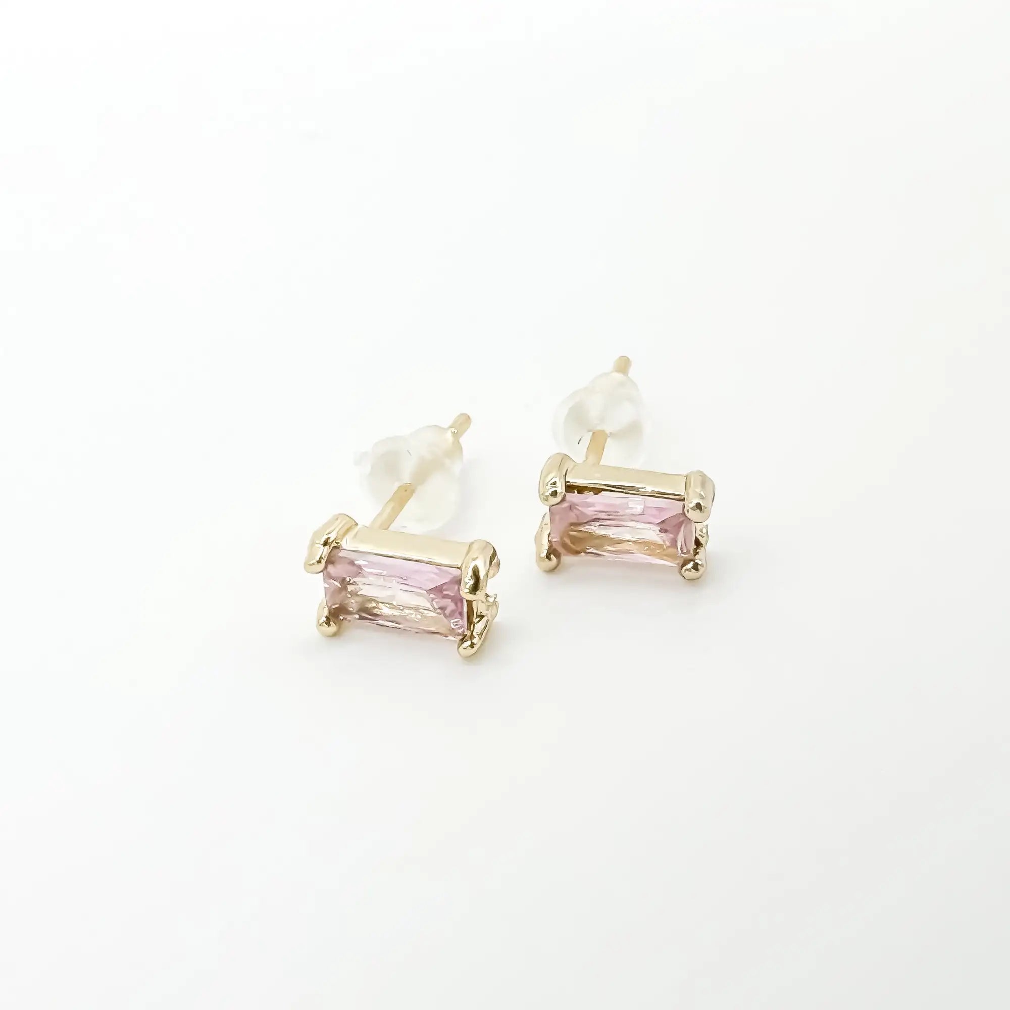 Diamond - Studs - Earrings - Plated