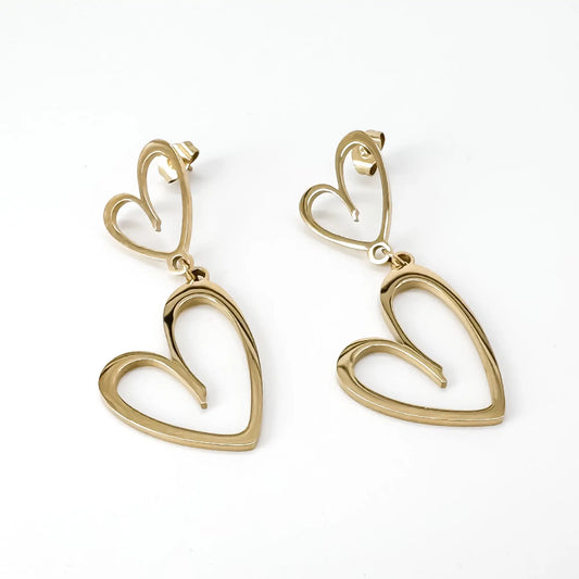 Double the love - Earrings - Stainless Steel