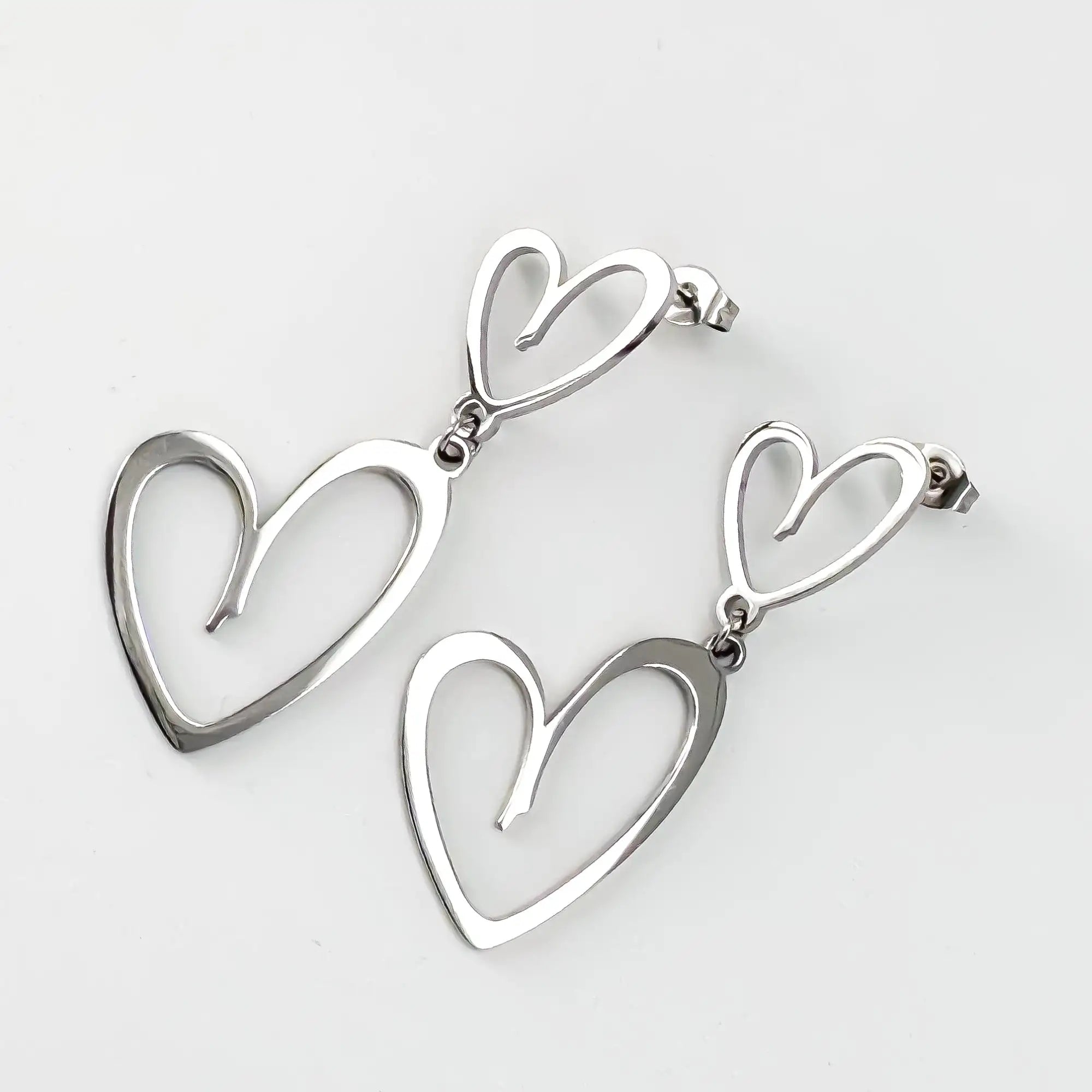 Double the love - Earrings - Stainless Steel