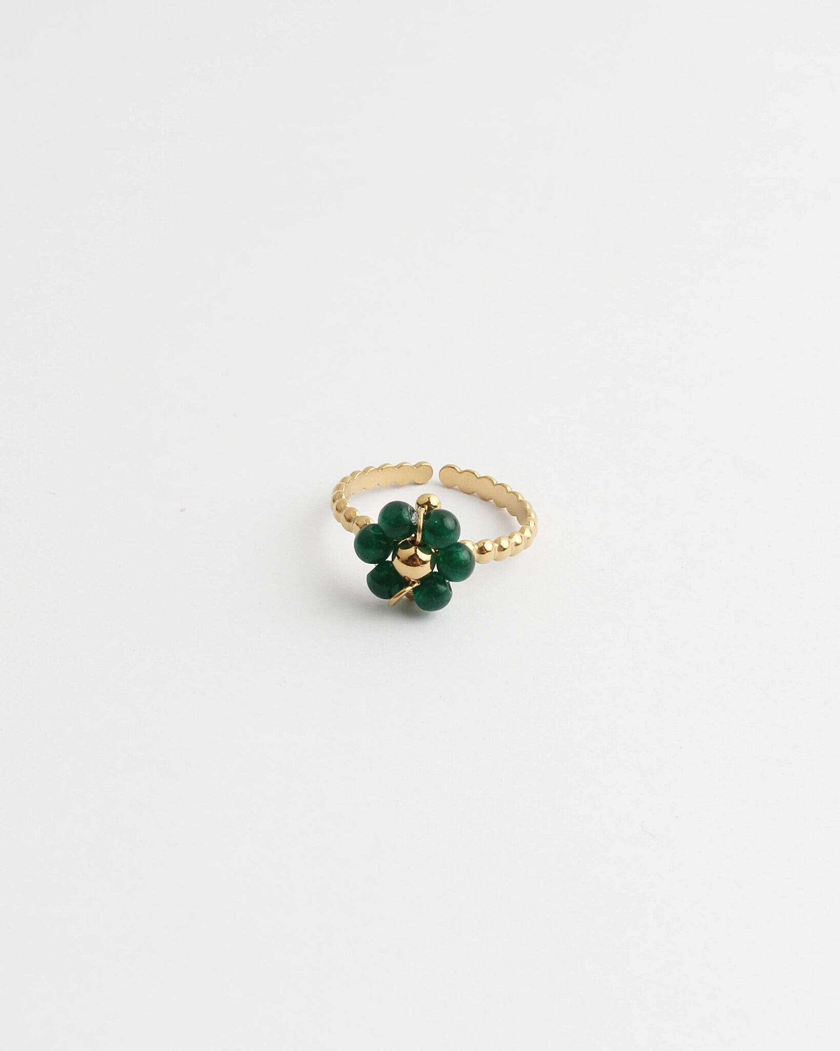 Fleur Vert - Ring - Edelstahl - Verstellbar