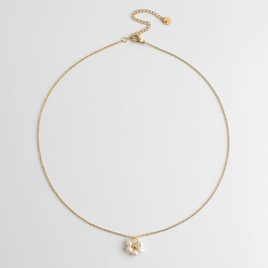 Fleur Blanche - Necklace - Stainless Steel