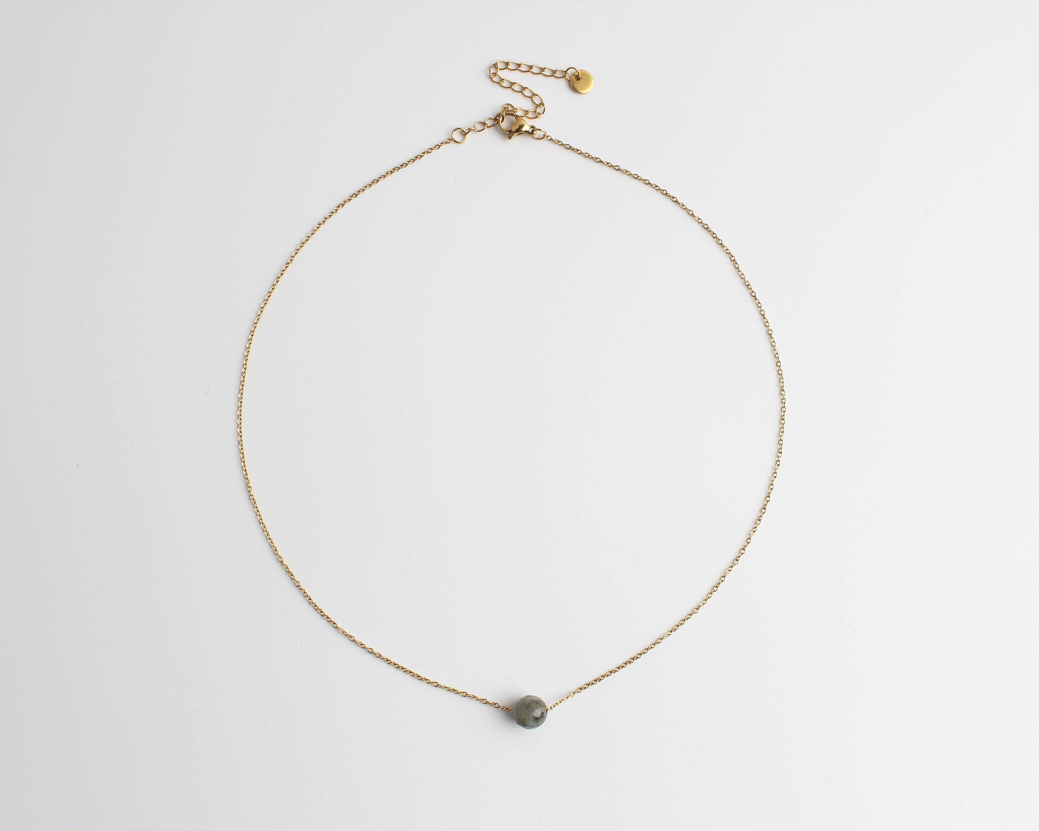 Pierre Damour - Necklace - Stainless Steel - Natural Stone