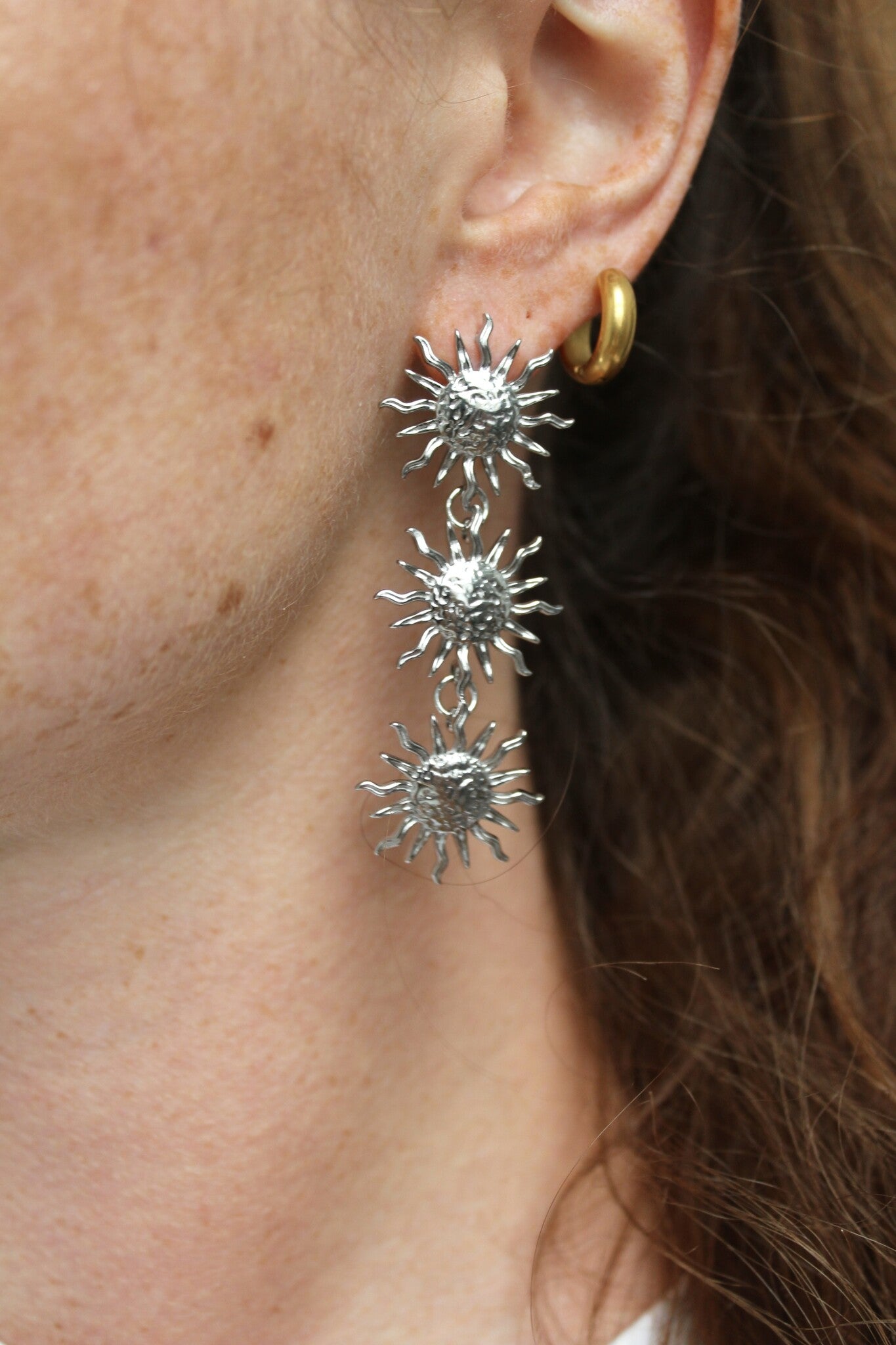 Sunflower Madness - Earrings - Stainless Steel