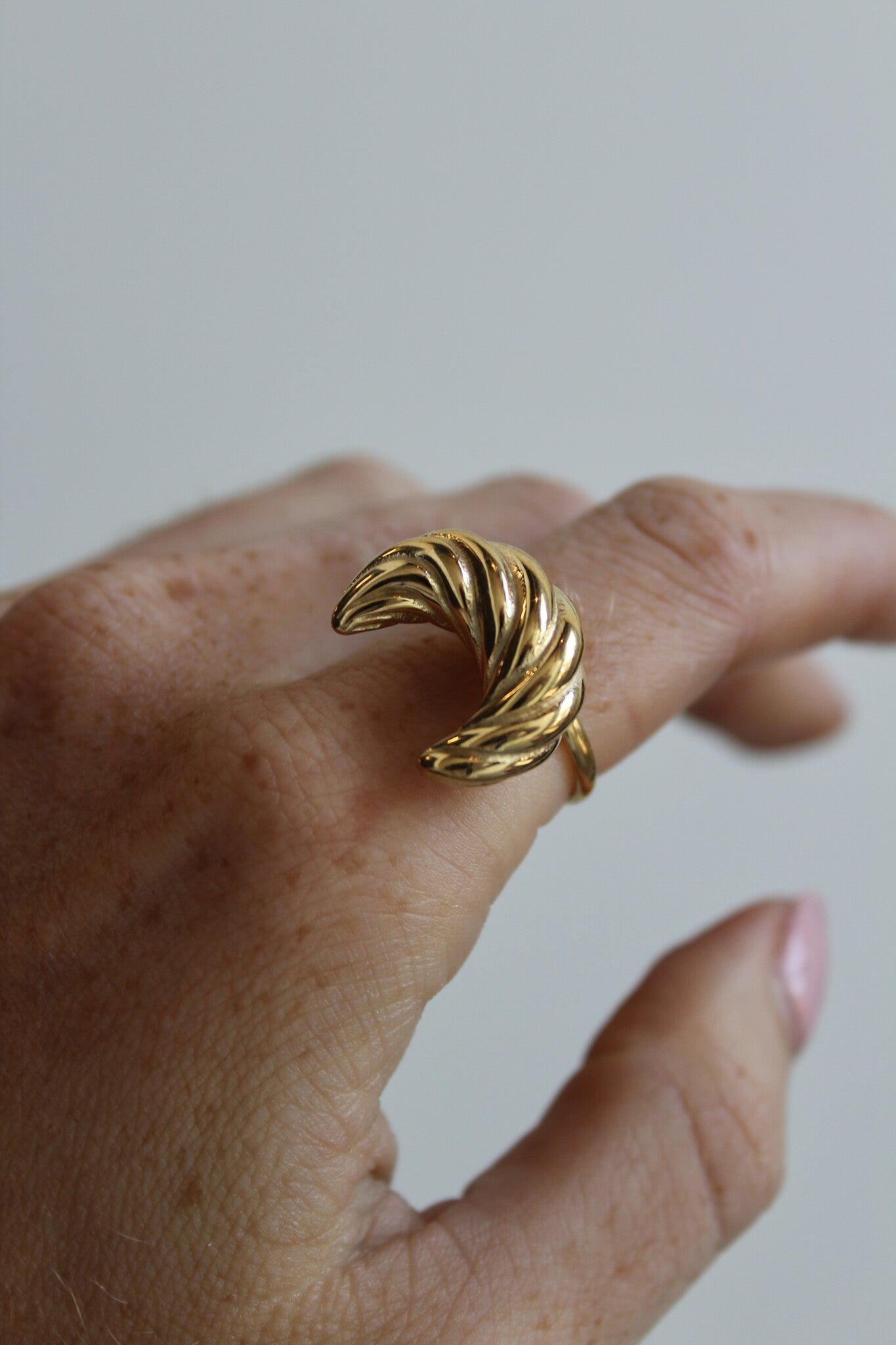 Croissant - Ring - Stainless Steel - Adjustable