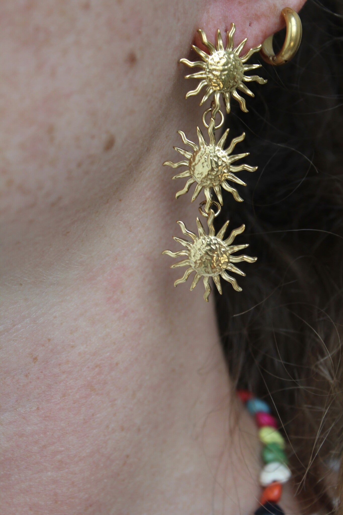 Sunflower Madness - Earrings - Stainless Steel