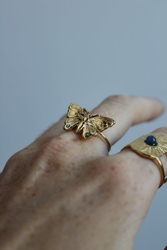 Schmetterling - Ring - Edelstahl