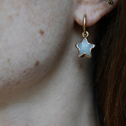 Starry - Earrings - Natural Stone - Stainless Steel