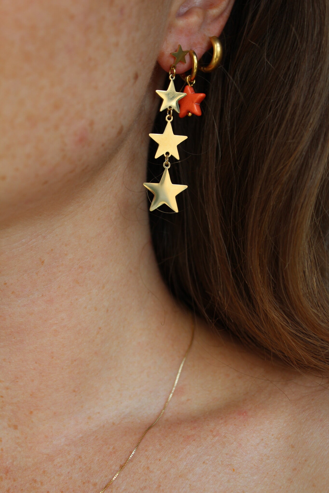 Bright Star - Earrings - Stainless Steel