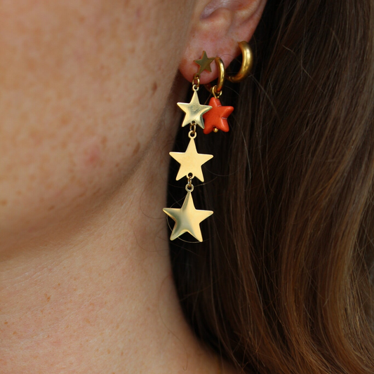 Stars, Stars, Stars - Earrings - Stainless Steel