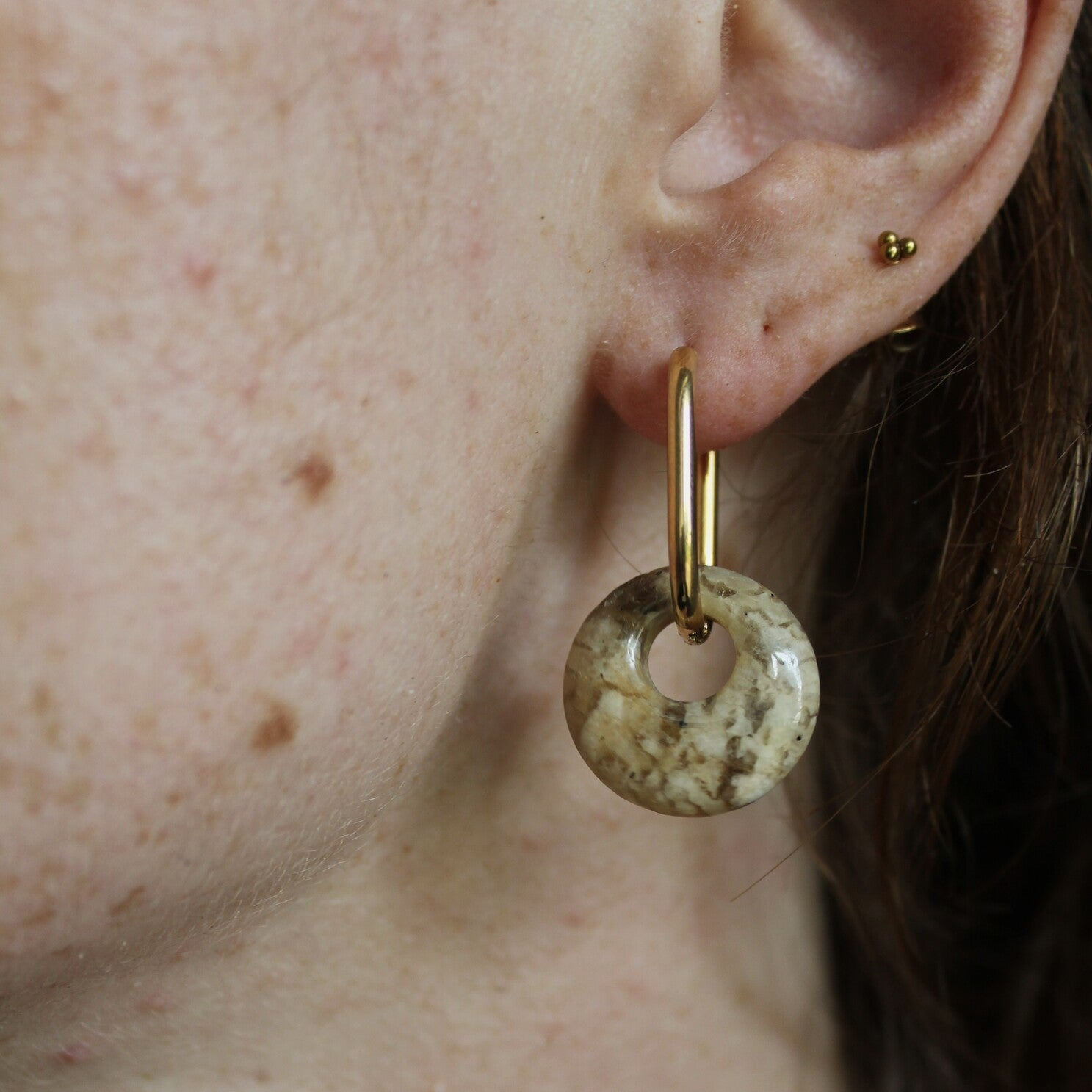 Tirza - Earrings - Natural Stone - Stainless Steel