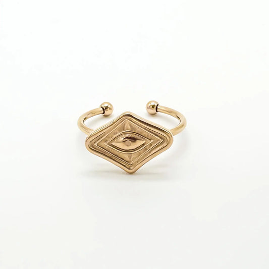 Eyes On You - Ring - Edelstahl - verstellbar