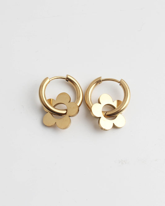 Beautiful Flower - Earrings - Stainless Steel