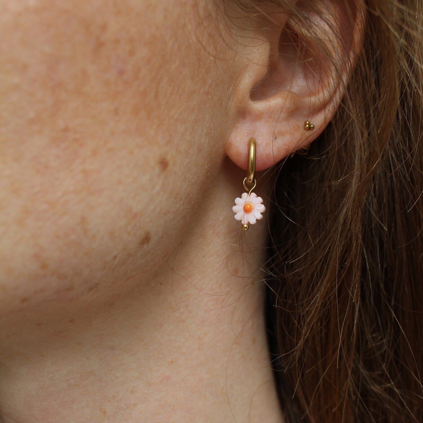 Daisy Flower - Earrings - Stainless Steel