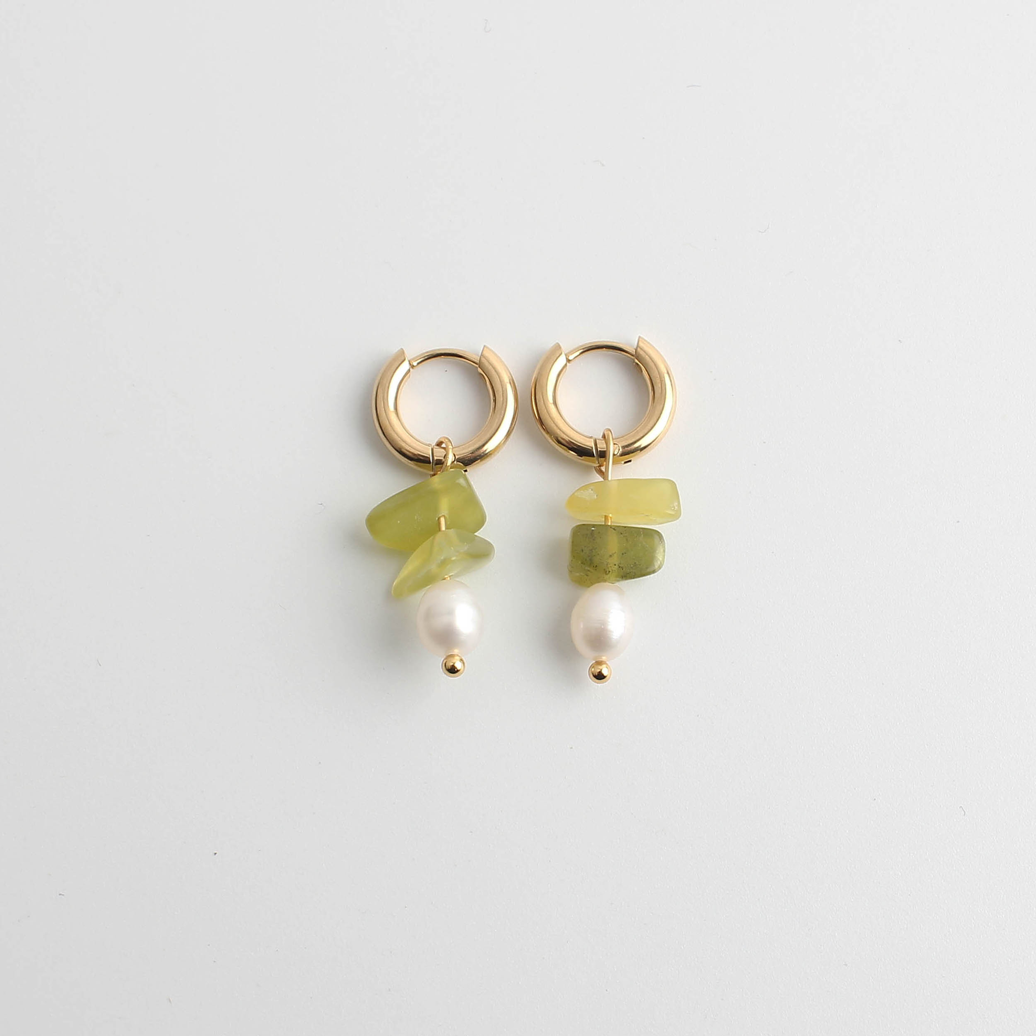 Lucie - Earrings - Natural Stone - Stainless Steel