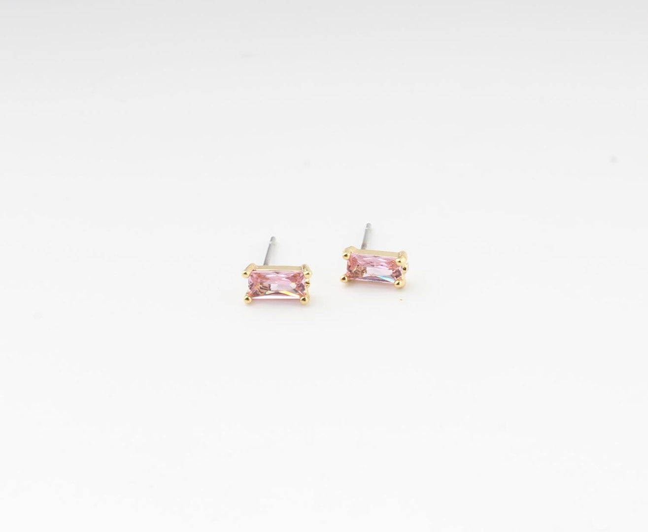 Diamond - Studs - Earrings - Plated